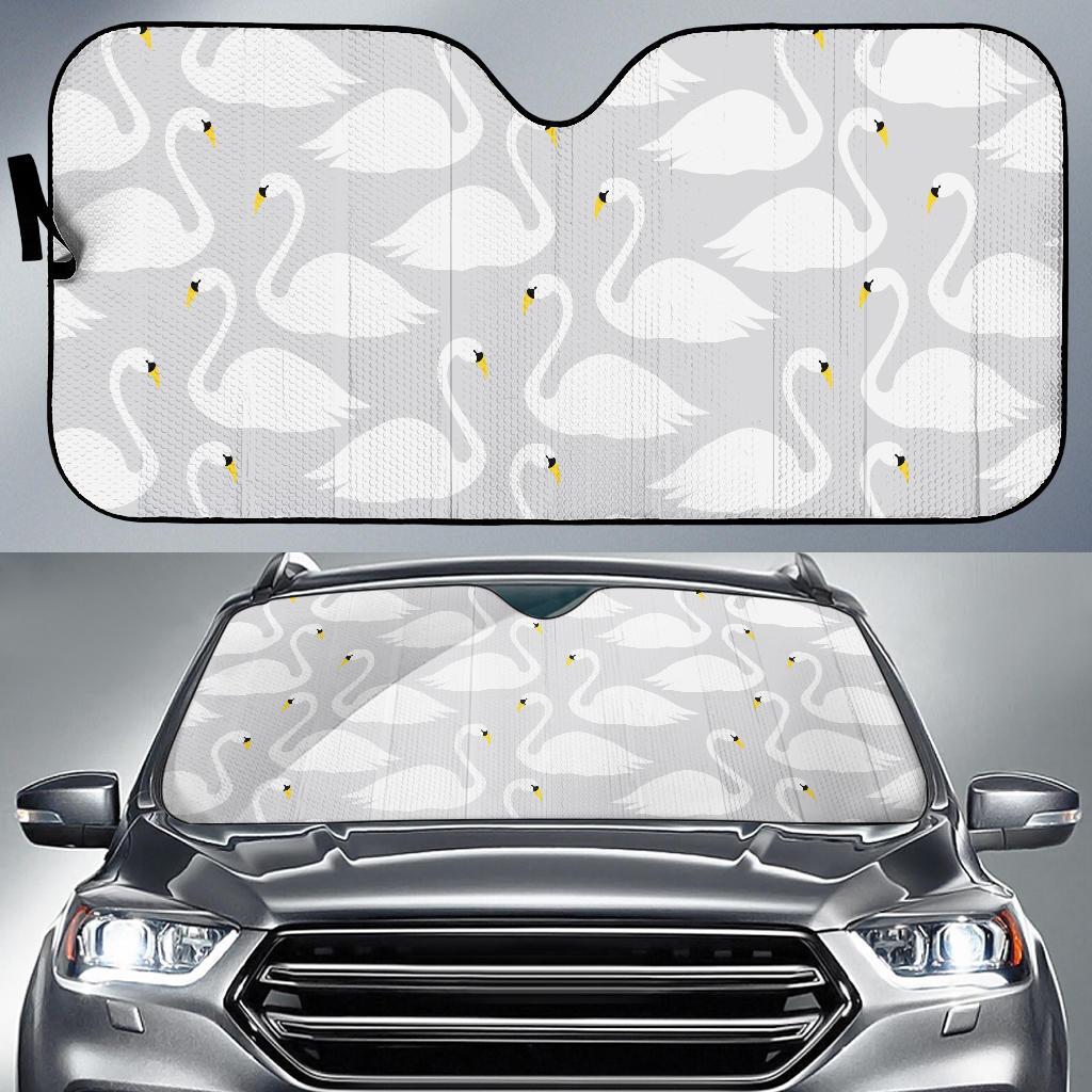 Swan Pattern Print Design 02 Car Sun Shades-JORJUNE.COM