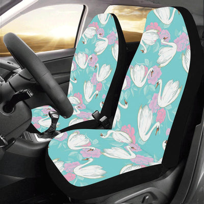 Swan Pattern Print Design 03 Car Seat Covers (Set of 2)-JORJUNE.COM