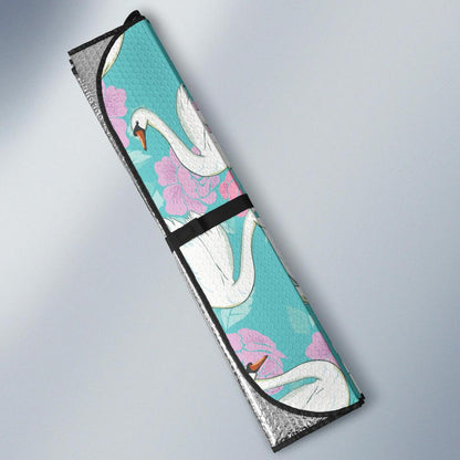 Swan Pattern Print Design 03 Car Sun Shades-JORJUNE.COM