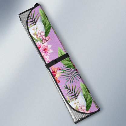 Swan with Flower Pattern Print Design 01 Car Sun Shades-JORJUNE.COM