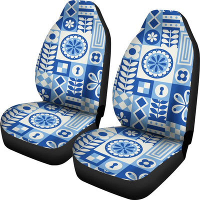 Swedish Print Pattern Universal Fit Car Seat Covers-JorJune