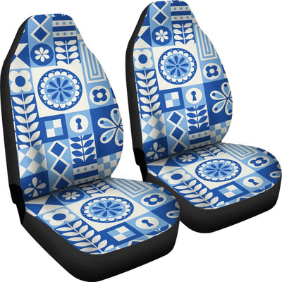 Swedish Print Pattern Universal Fit Car Seat Covers-JorJune