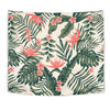 Plumeria Flower Tropical Palm Leaves Wall Tapestry