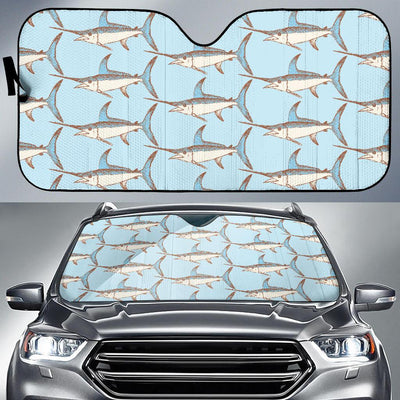 Swordfish Pattern Print Design 01 Car Sun Shades-JORJUNE.COM