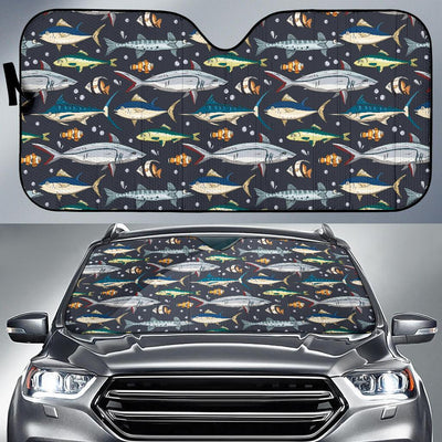Swordfish Pattern Print Design 04 Car Sun Shades-JORJUNE.COM