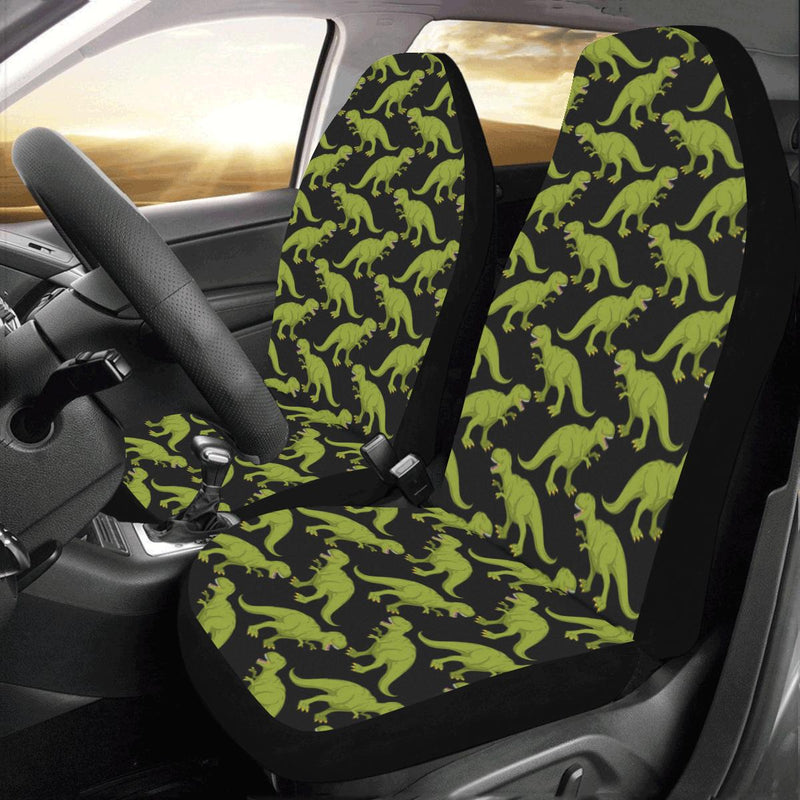 T Rex Pattern Print Design A02 Car Seat Covers (Set of 2)-JORJUNE.COM