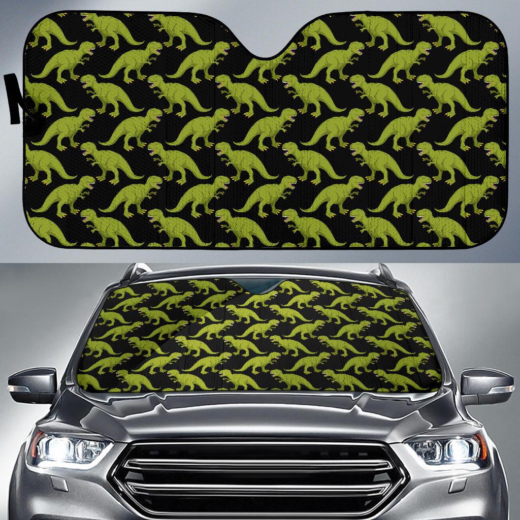 T Rex Pattern Print Design A02 Car Sun Shades-JORJUNE.COM