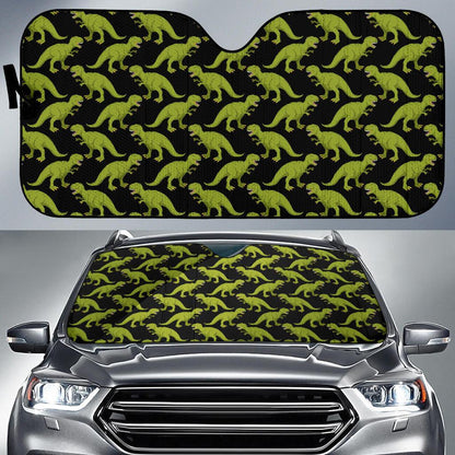 T Rex Pattern Print Design A02 Car Sun Shades-JORJUNE.COM