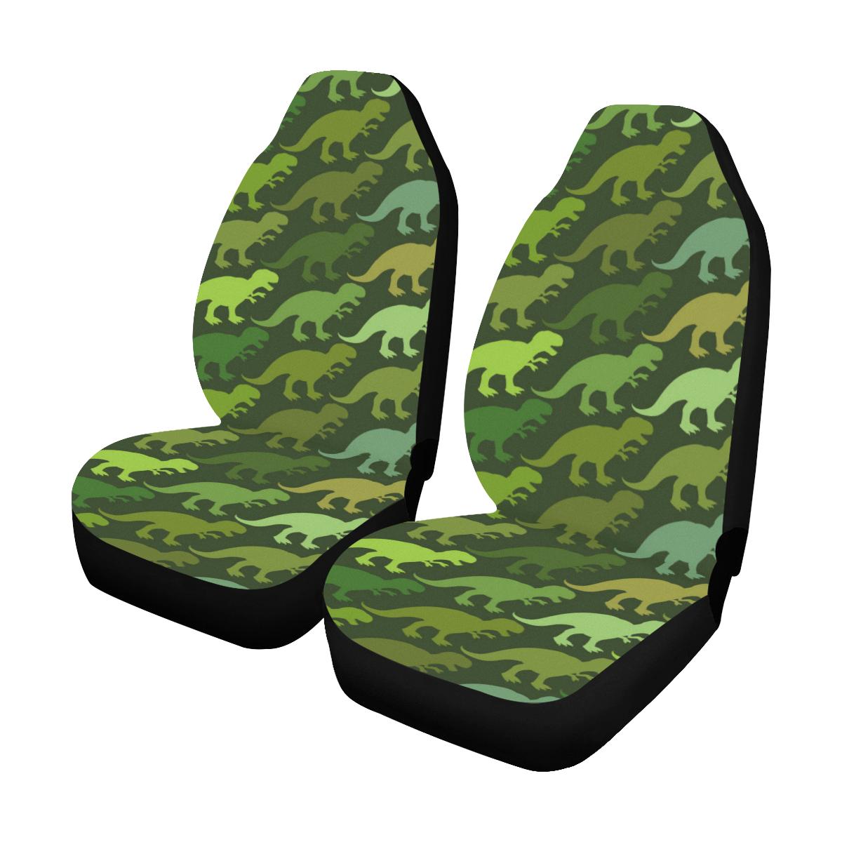 T Rex Pattern Print Design A03 Car Seat Covers (Set of 2)-JORJUNE.COM