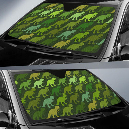 T Rex Pattern Print Design A03 Car Sun Shades-JORJUNE.COM