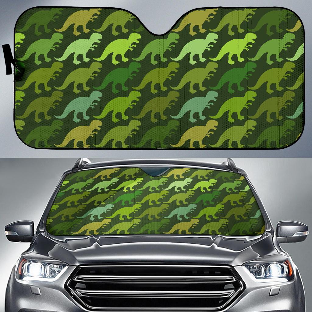 T Rex Pattern Print Design A03 Car Sun Shades-JORJUNE.COM