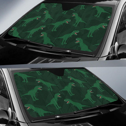 T Rex Pattern Print Design A06 Car Sun Shades-JORJUNE.COM