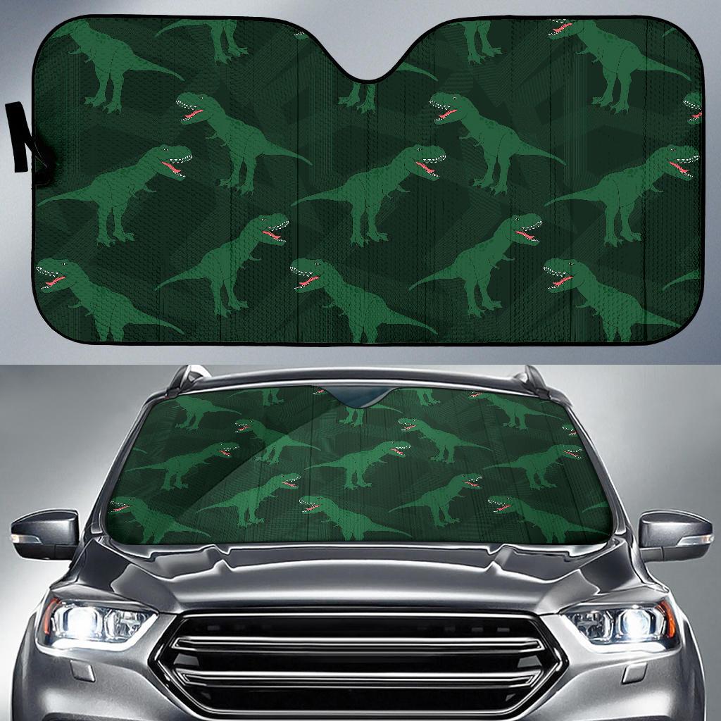 T Rex Pattern Print Design A06 Car Sun Shades-JORJUNE.COM