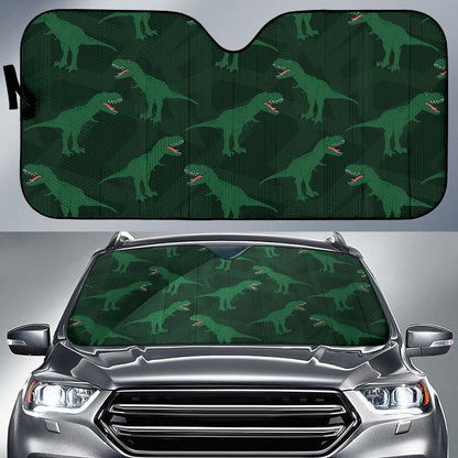 T Rex Pattern Print Design A06 Car Sun Shades-JORJUNE.COM