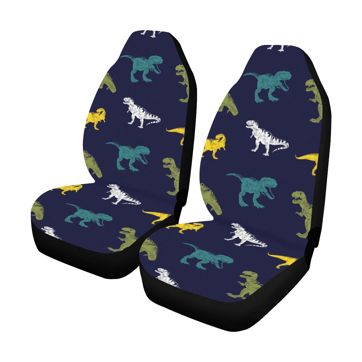 T Rex Pattern Print Design A07 Car Seat Covers (Set of 2)-JORJUNE.COM