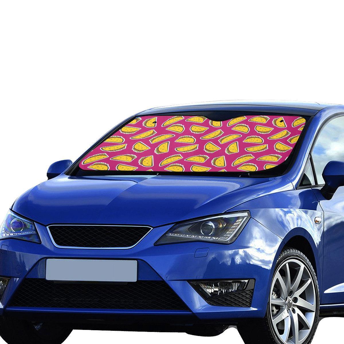 Taco Pattern Print Design TC01 Car Sun Shade-JorJune