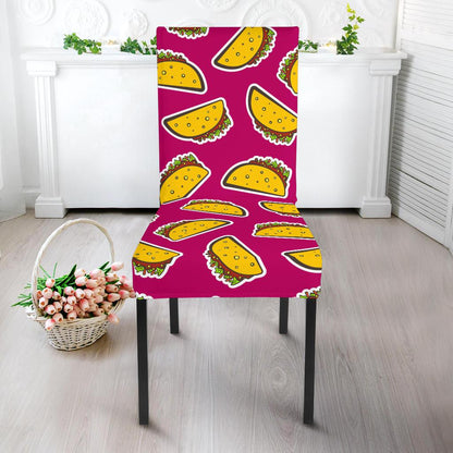 Taco Pattern Print Design TC01 Dining Chair Slipcover-JORJUNE.COM