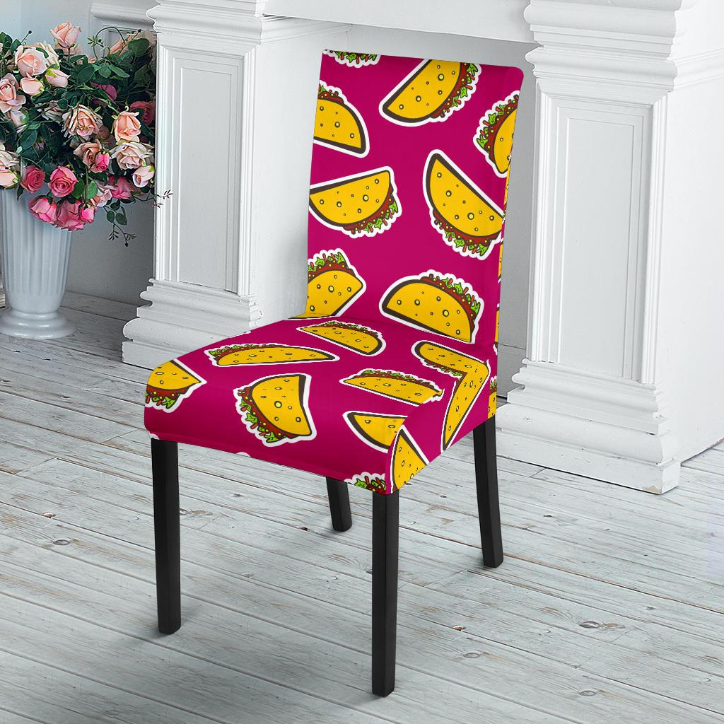 Taco Pattern Print Design TC01 Dining Chair Slipcover-JORJUNE.COM