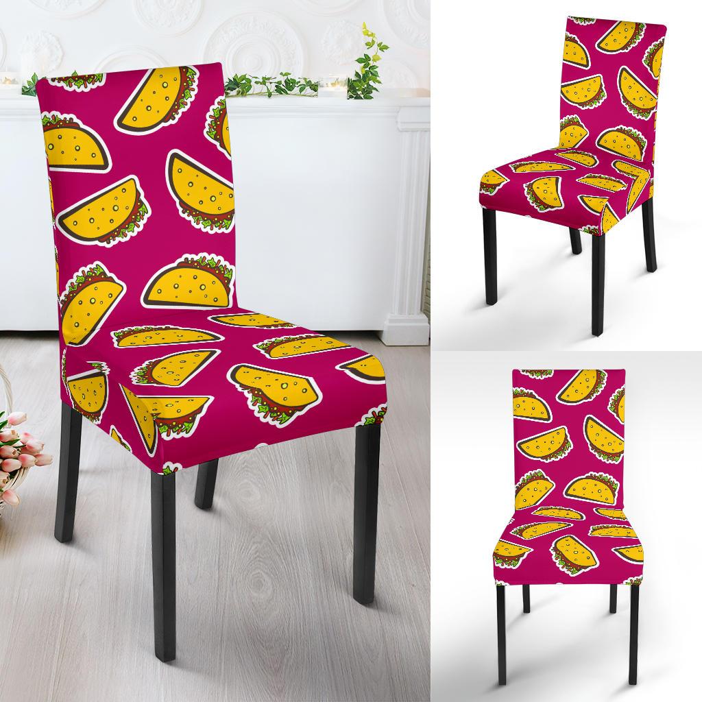 Taco Pattern Print Design TC01 Dining Chair Slipcover-JORJUNE.COM