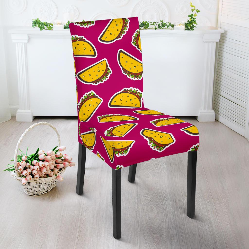 Taco Pattern Print Design TC01 Dining Chair Slipcover-JORJUNE.COM