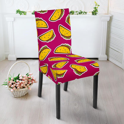 Taco Pattern Print Design TC01 Dining Chair Slipcover-JORJUNE.COM
