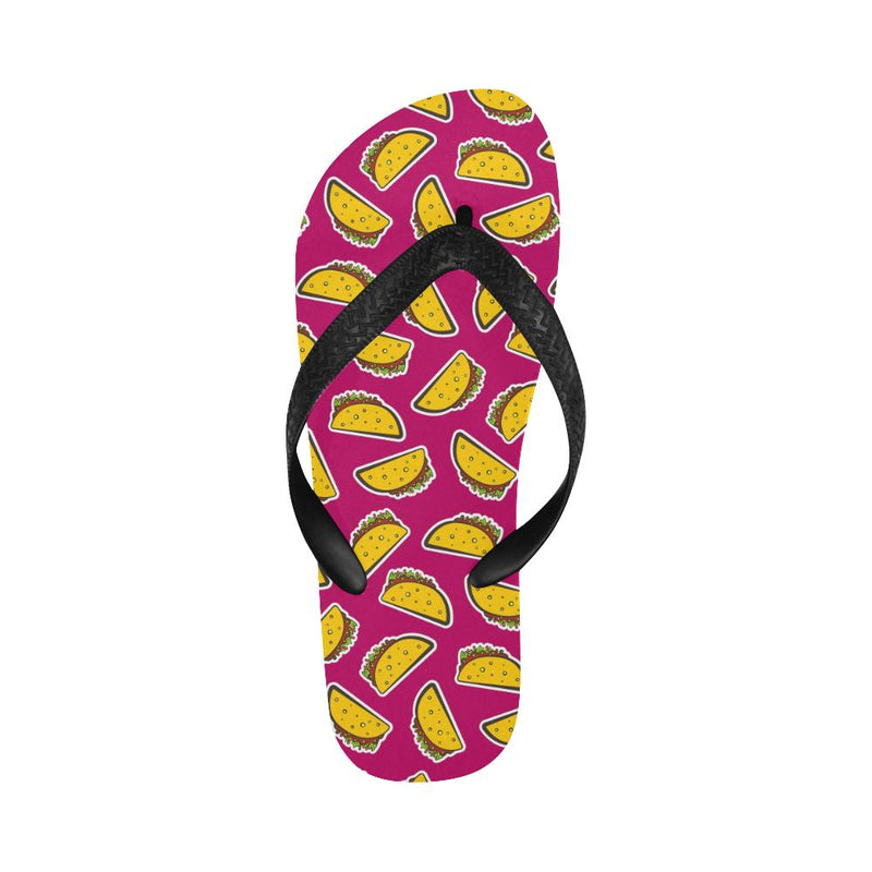 Taco Pattern Print Design TC01 Flip Flops-JorJune