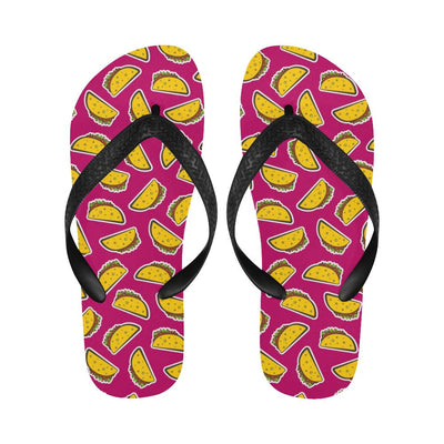 Taco Pattern Print Design TC01 Flip Flops-JorJune