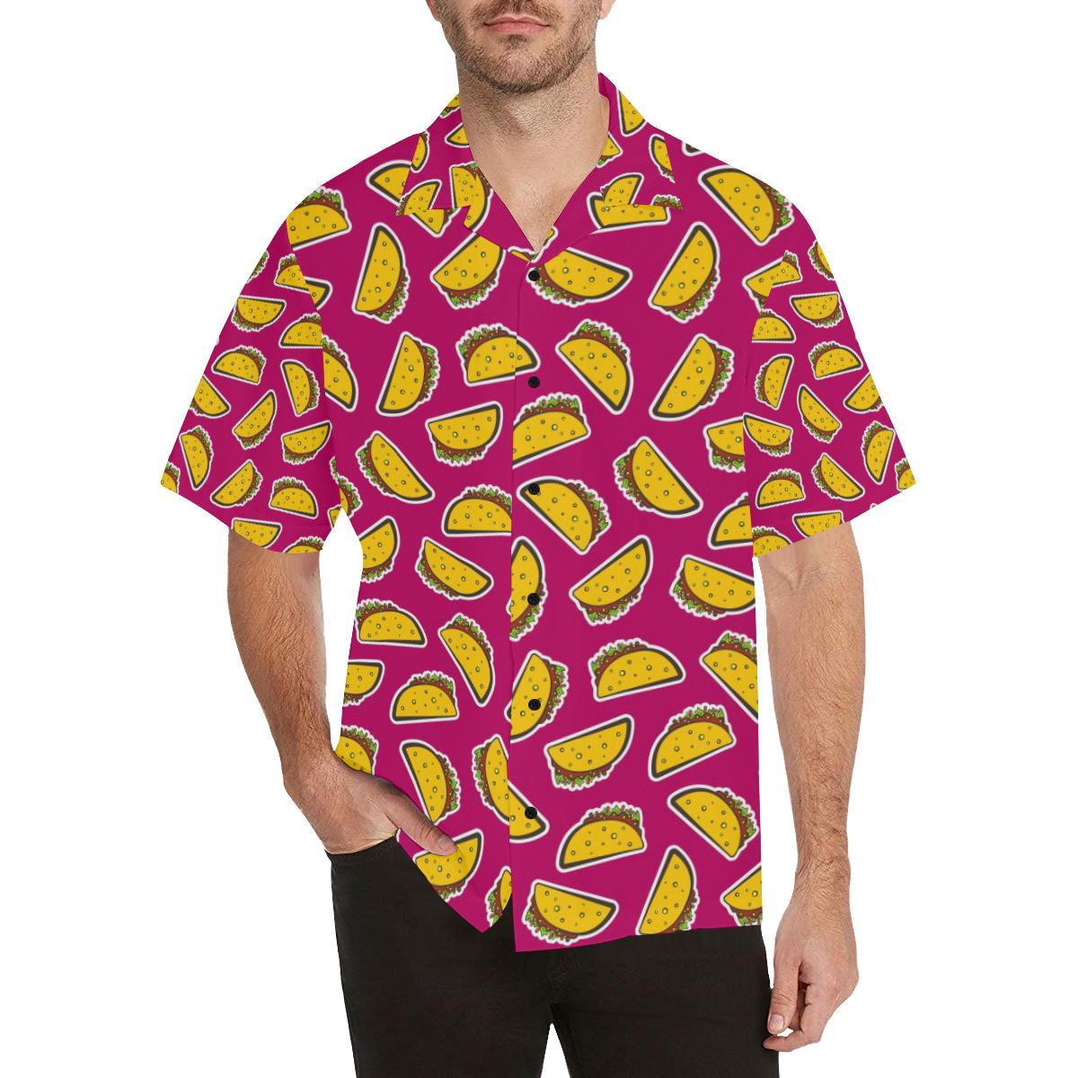 Taco Pattern Print Design TC01 Men Hawaiian Shirt-JorJune