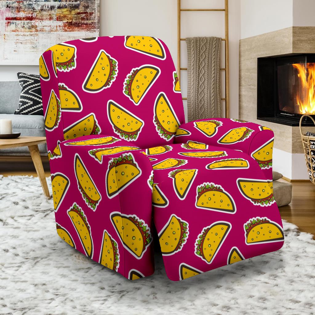 Taco Pattern Print Design TC01 Recliner Slipcover-JORJUNE.COM