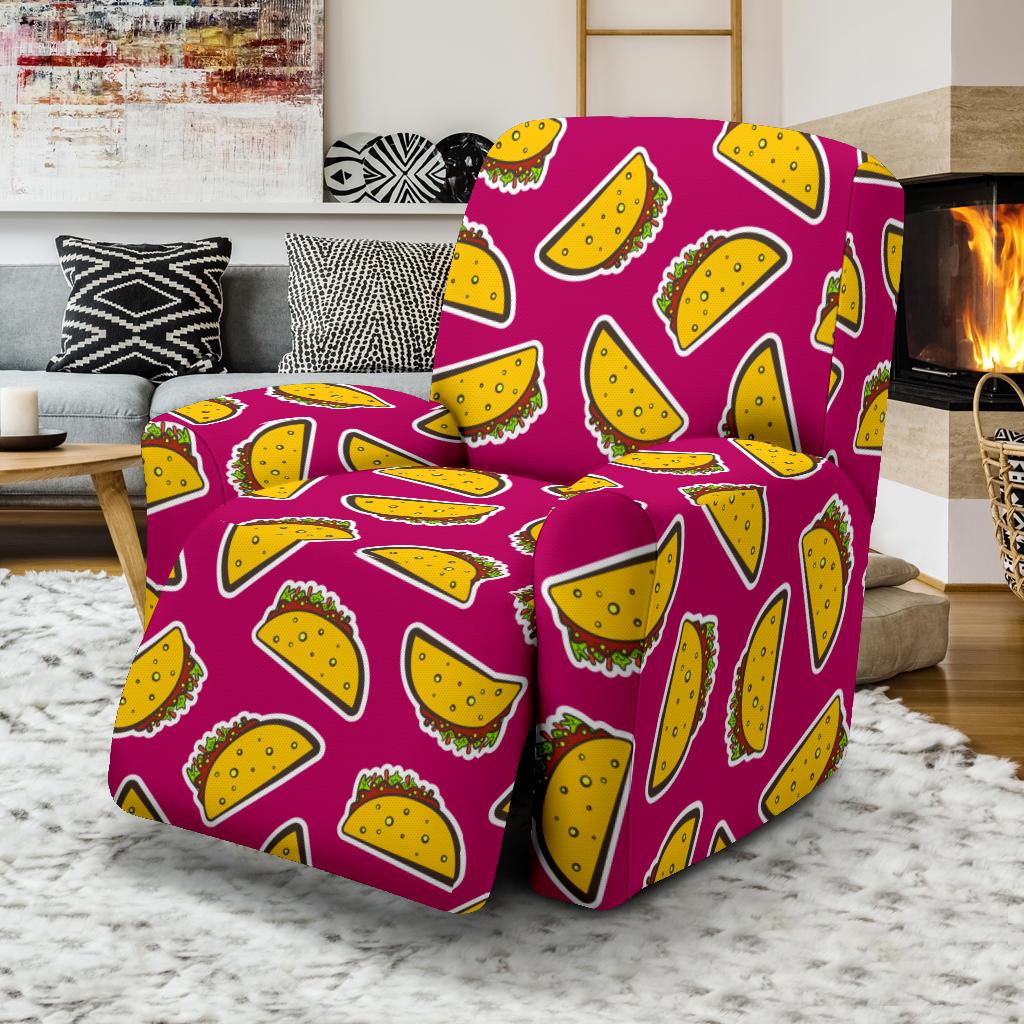 Taco Pattern Print Design TC01 Recliner Slipcover-JORJUNE.COM