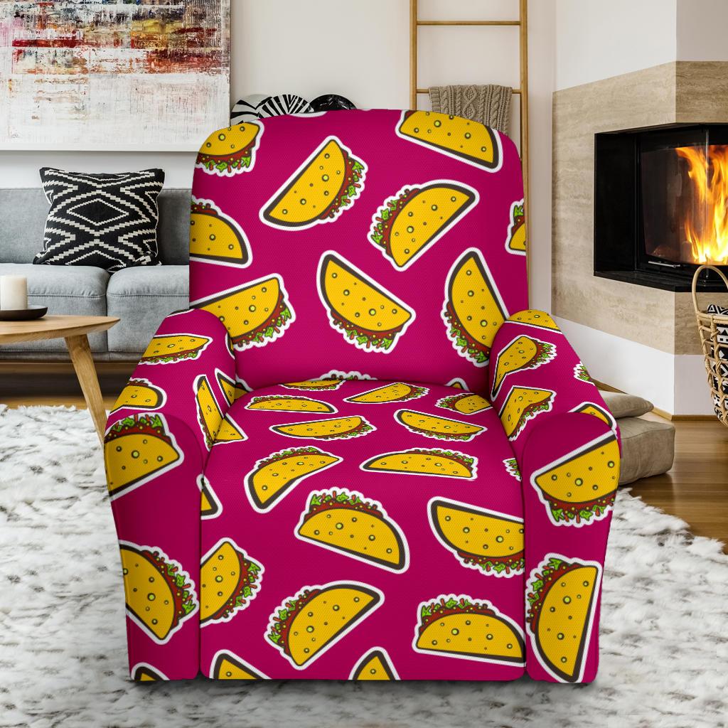 Taco Pattern Print Design TC01 Recliner Slipcover-JORJUNE.COM