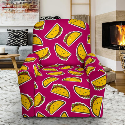 Taco Pattern Print Design TC01 Recliner Slipcover-JORJUNE.COM
