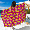 Taco Pattern Print Design TC01 Sarong Pareo Wrap-JORJUNE.COM