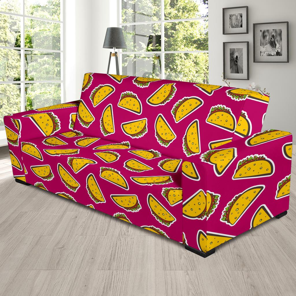 Taco Pattern Print Design TC01 Sofa Slipcover-JORJUNE.COM