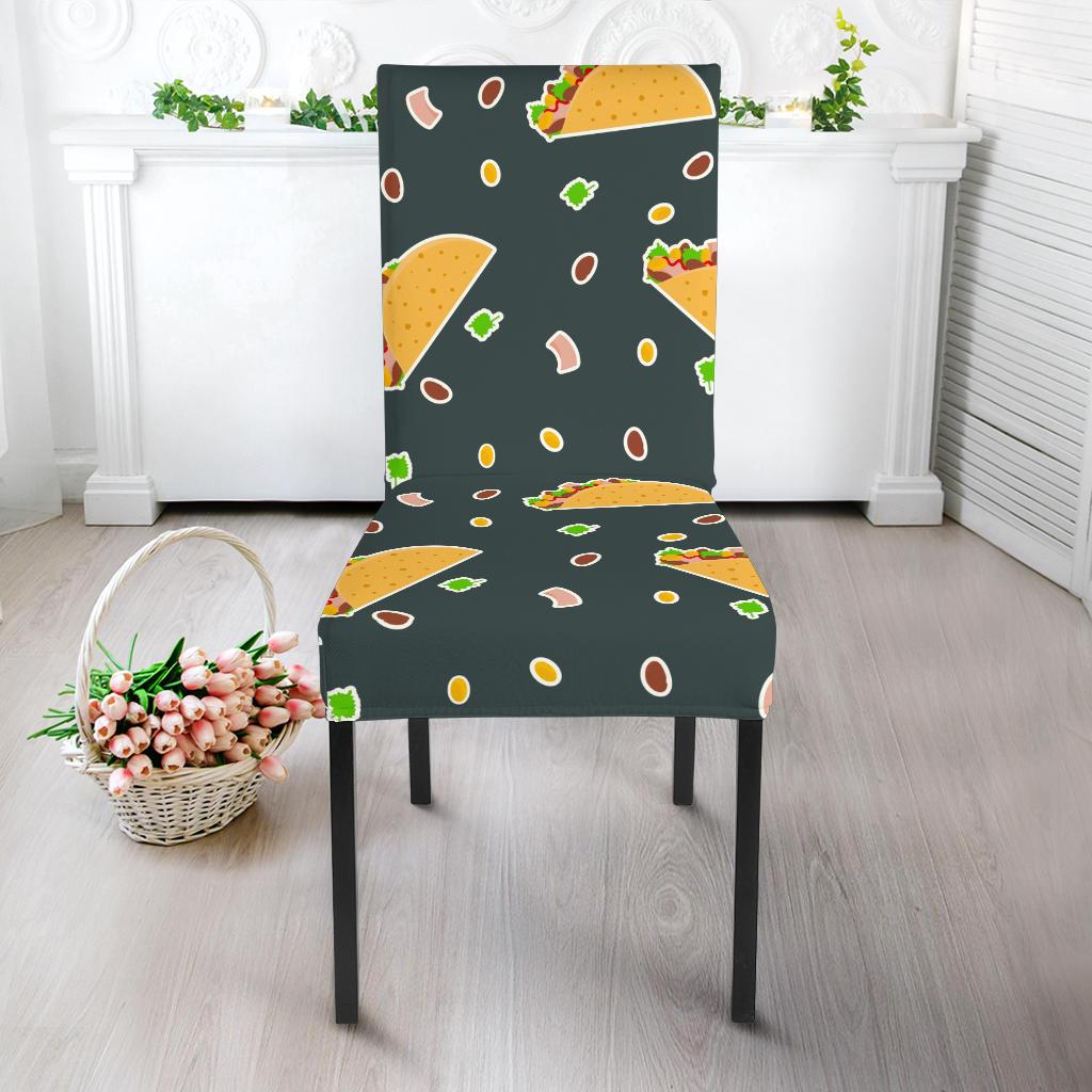 Taco Pattern Print Design TC02 Dining Chair Slipcover-JORJUNE.COM
