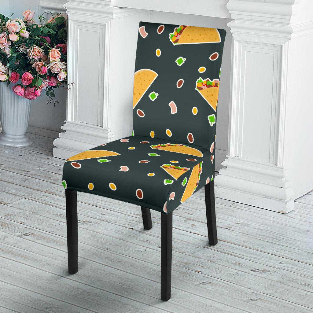 Taco Pattern Print Design TC02 Dining Chair Slipcover-JORJUNE.COM