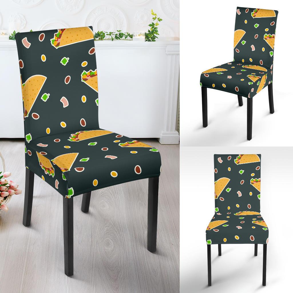 Taco Pattern Print Design TC02 Dining Chair Slipcover-JORJUNE.COM