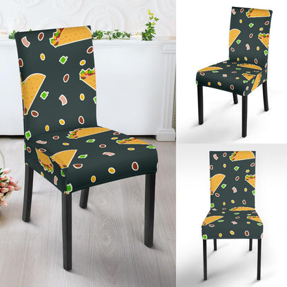 Taco Pattern Print Design TC02 Dining Chair Slipcover-JORJUNE.COM