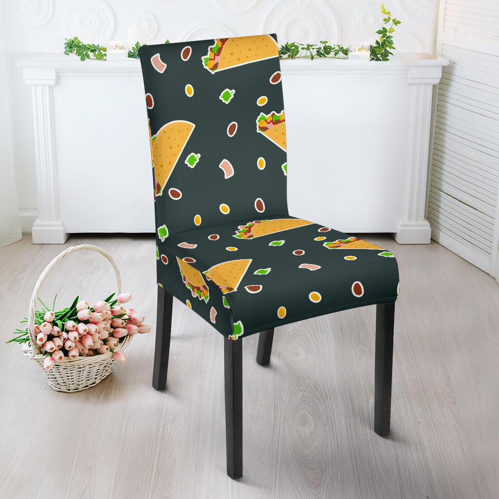 Taco Pattern Print Design TC02 Dining Chair Slipcover-JORJUNE.COM