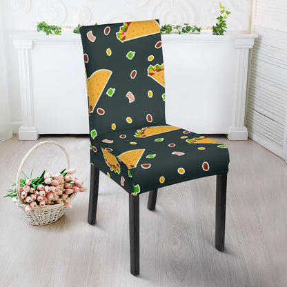 Taco Pattern Print Design TC02 Dining Chair Slipcover-JORJUNE.COM