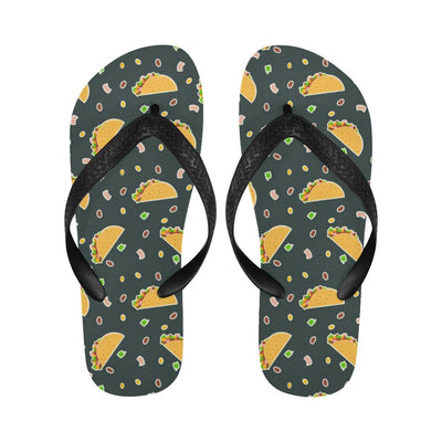 Taco Pattern Print Design TC02 Flip Flops-JorJune