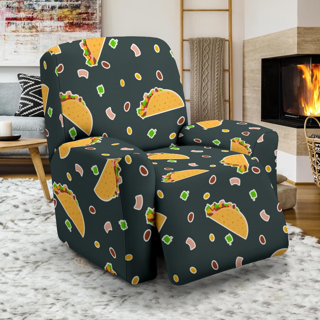 Taco Pattern Print Design TC02 Recliner Slipcover-JORJUNE.COM