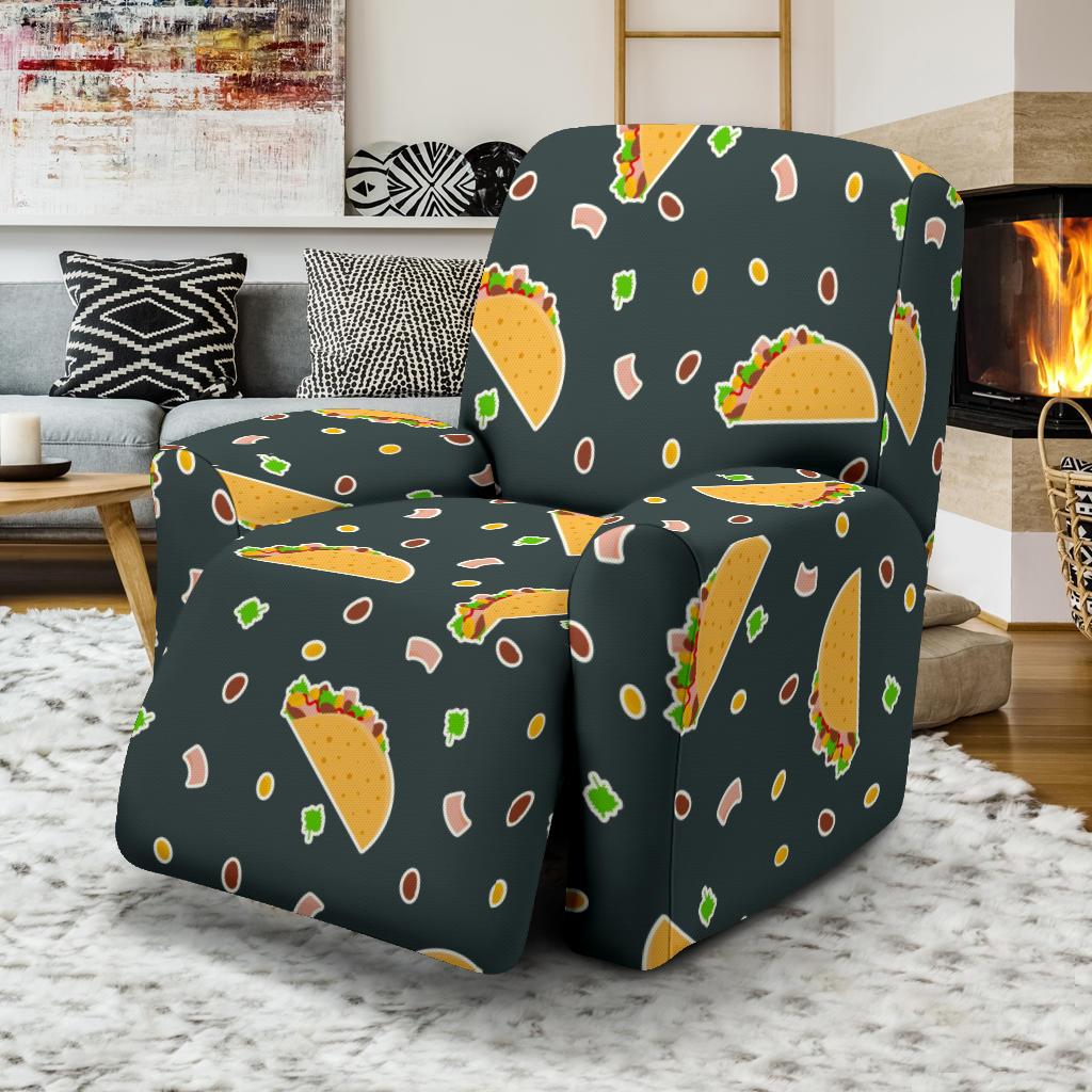 Taco Pattern Print Design TC02 Recliner Slipcover-JORJUNE.COM