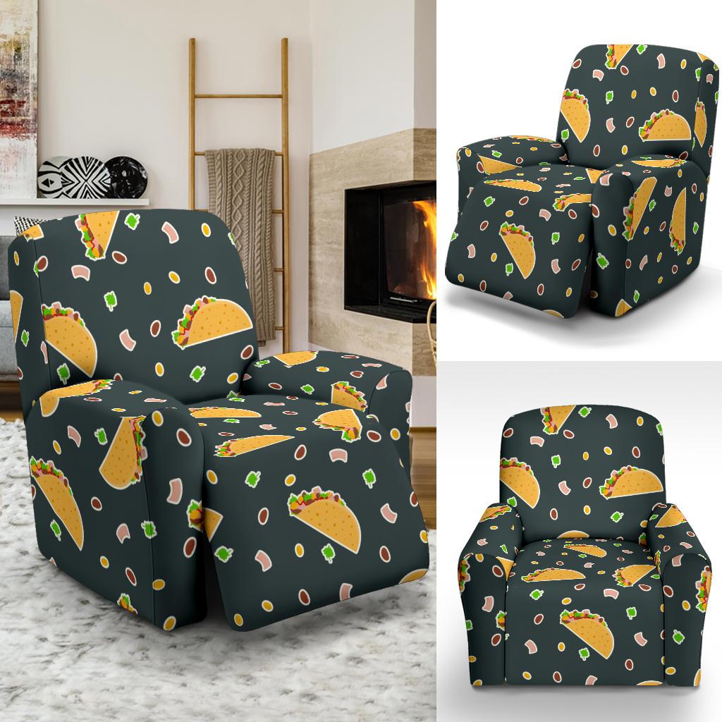 Taco Pattern Print Design TC02 Recliner Slipcover-JORJUNE.COM