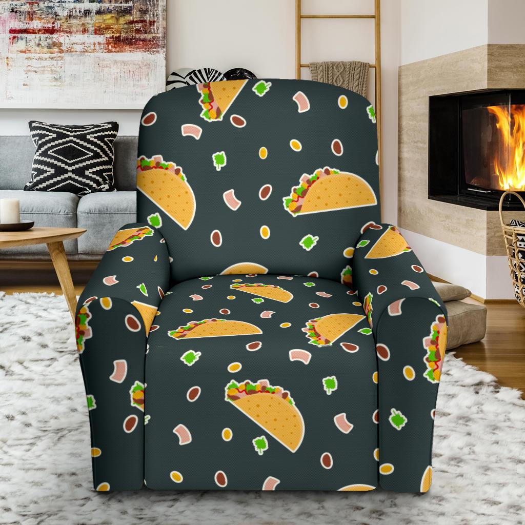 Taco Pattern Print Design TC02 Recliner Slipcover-JORJUNE.COM