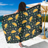 Taco Pattern Print Design TC02 Sarong Pareo Wrap-JORJUNE.COM