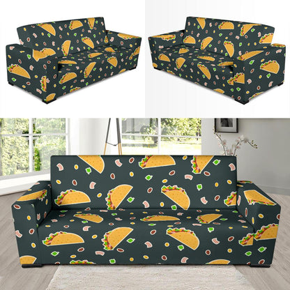 Taco Pattern Print Design TC02 Sofa Slipcover-JORJUNE.COM