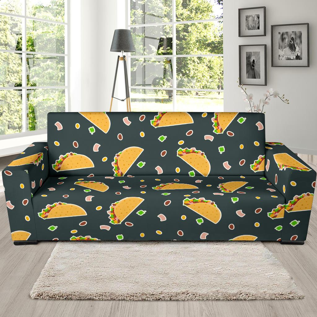 Taco Pattern Print Design TC02 Sofa Slipcover-JORJUNE.COM