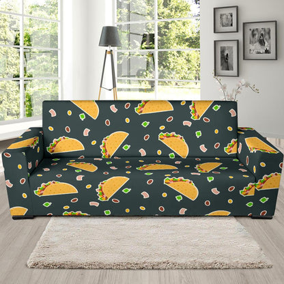 Taco Pattern Print Design TC02 Sofa Slipcover-JORJUNE.COM