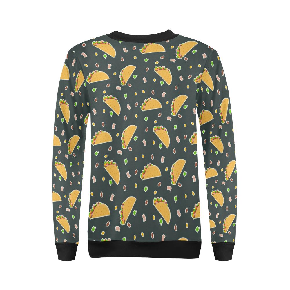 Taco Pattern Print Design TC02 Women Long Sleeve Sweatshirt-JorJune